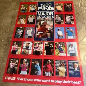 Ping 1989 British Open Mark Calcavecchia PGA LPGA Pro Shop‎ Golf Poster